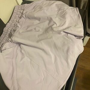 Lululemon light lavender running shorts